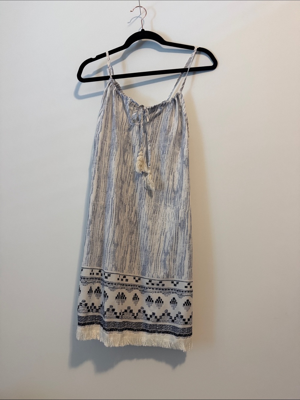 Blue and White Tassel Sundress